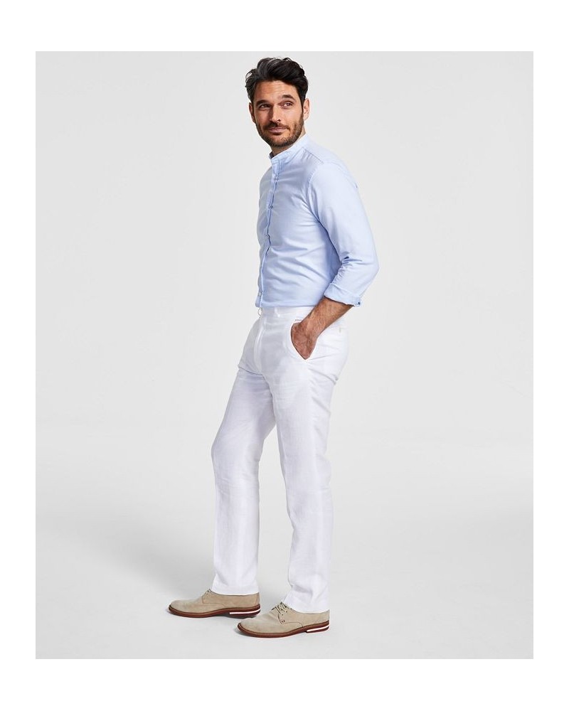 Men's UltraFlex Classic-Fit Linen Pants White $33.93 Pants