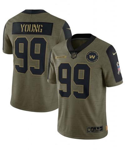 Men's Chase Young Olive Washington Football Team 2021 Salute To Service Limited Player Jersey $45.21 Jersey