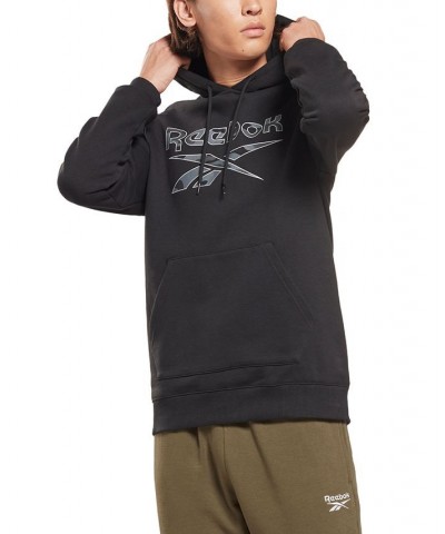 Men's Identity Regular-Fit Camo Logo-Print Hoodie Black $26.00 Sweatshirt