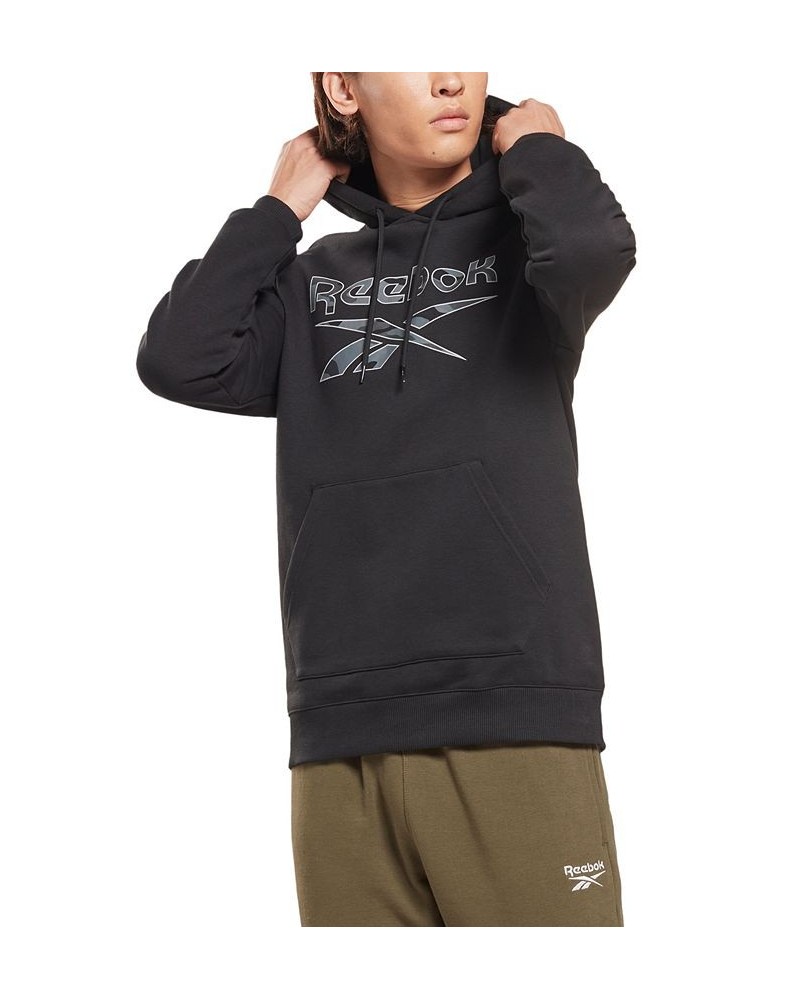 Men's Identity Regular-Fit Camo Logo-Print Hoodie Black $26.00 Sweatshirt