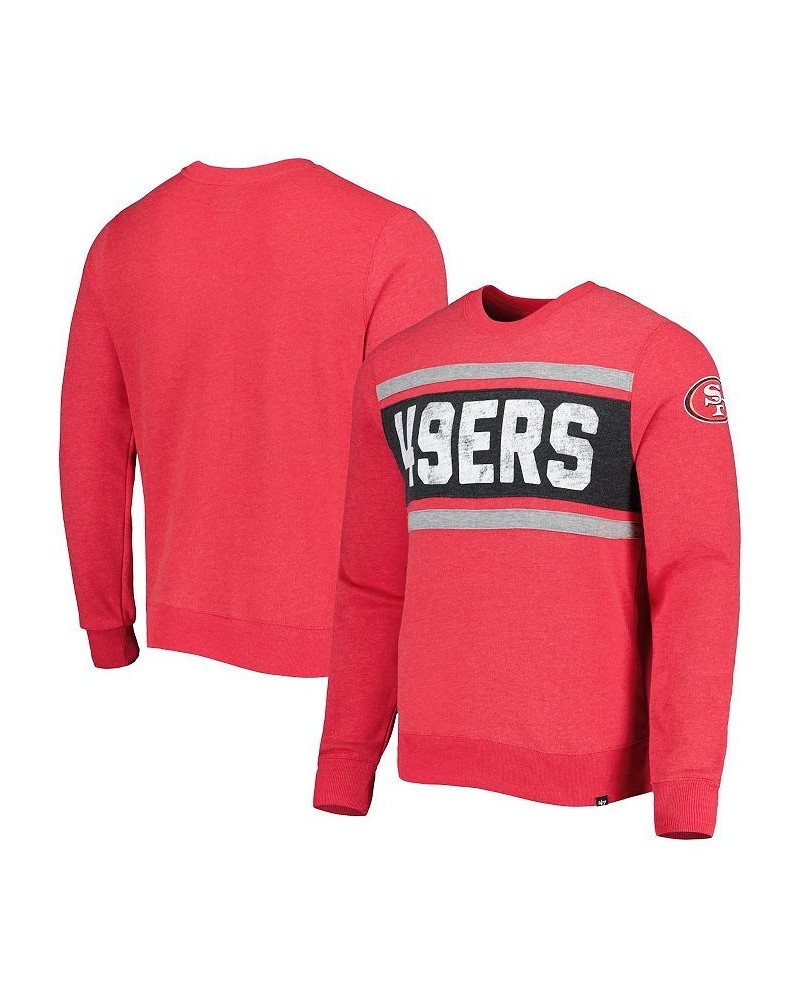 Men's Heathered Scarlet San Francisco 49ers Bypass Tribeca Pullover Sweatshirt $39.95 Sweatshirt