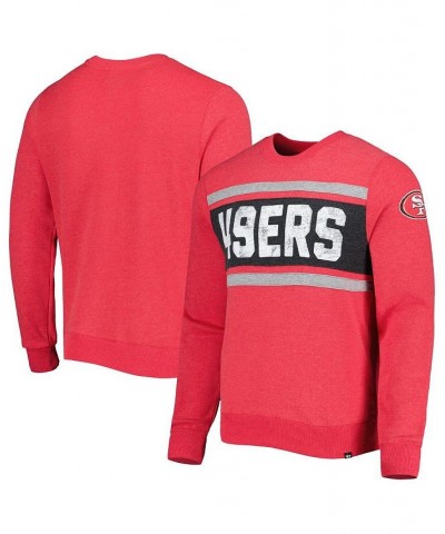 Men's Heathered Scarlet San Francisco 49ers Bypass Tribeca Pullover Sweatshirt $39.95 Sweatshirt