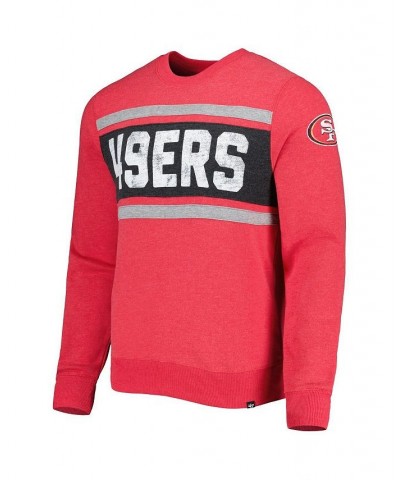 Men's Heathered Scarlet San Francisco 49ers Bypass Tribeca Pullover Sweatshirt $39.95 Sweatshirt