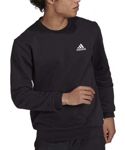 Men's Feel Cozy Essentials Classic-Fit Embroidered Logo Fleece Sweatshirt Black $22.00 Sweatshirt