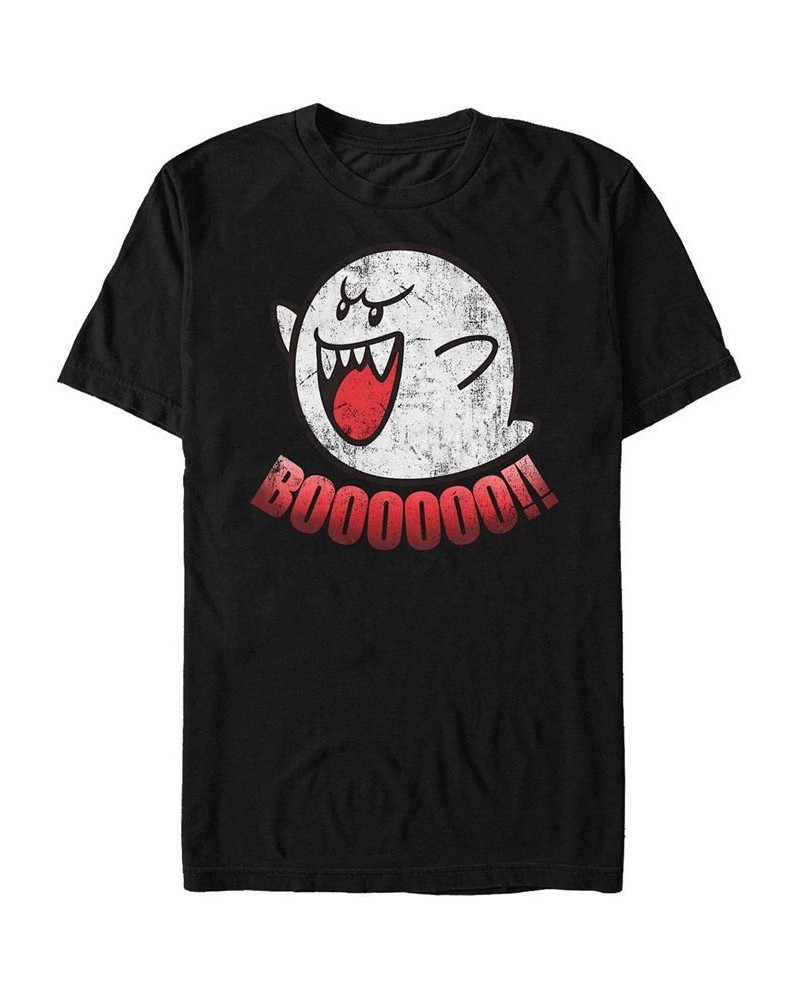 Nintendo Men's Classic Boo Ghost Short Sleeve T-Shirt Black $17.15 T-Shirts