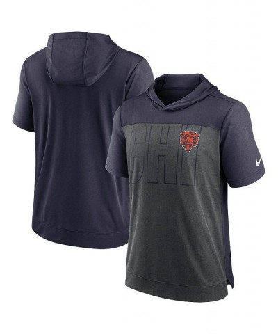 Men's Heathered Charcoal, Navy Chicago Bears Performance Hoodie T-shirt $37.79 T-Shirts