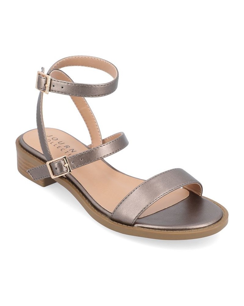 Women's Gigie Strappy Sandal Silver $39.60 Shoes