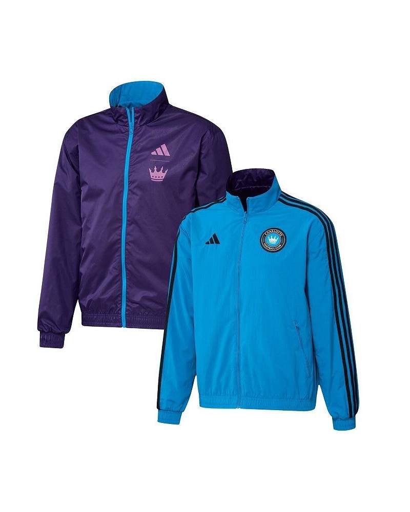 Men's Blue, Purple Charlotte FC 2023 On-Field Anthem Full-Zip Reversible Team Jacket $42.00 Jackets