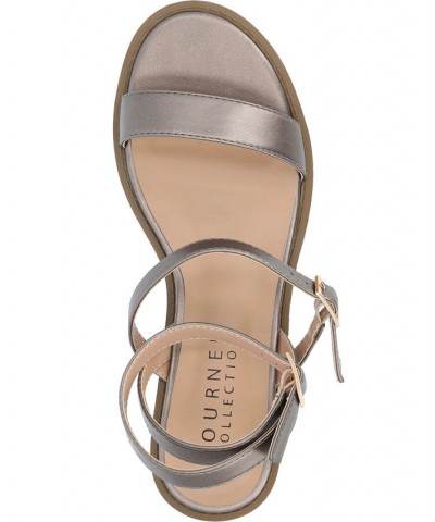 Women's Gigie Strappy Sandal Silver $39.60 Shoes