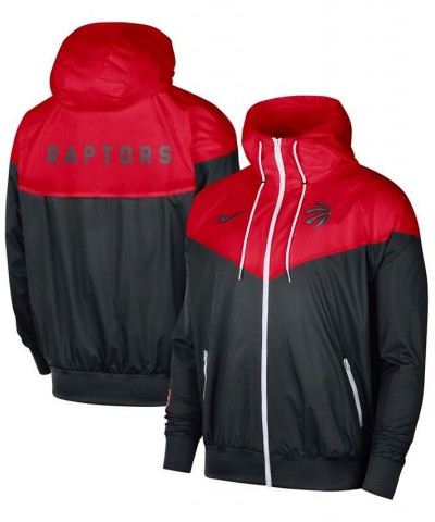 Men's Red Toronto Raptors 75th Anniversary Courtside Windrunner Raglan Hoodie Full-Zip Jacket $48.00 Jackets