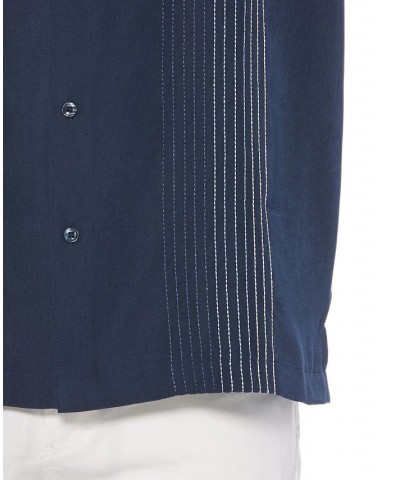 Men's Big & Tall Textured Stripe Shirt Blue $17.10 Shirts