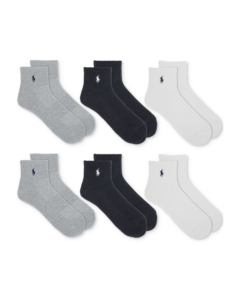 Men's 6-Pk. Performance Sport Quarter Socks Gray $16.37 Socks