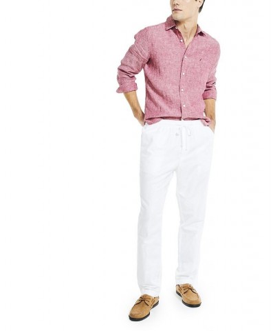 Men's Classic-Fit Elastic Drawstring Linen Pant PD01 $26.65 Pants