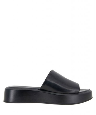 Women's Farah Slip-on Flatform Sandal Black $41.83 Shoes