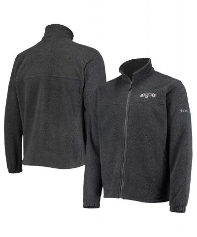 Men's San Antonio Spurs Heathered Charcoal Flanker Full-Zip Jacket $42.75 Jackets