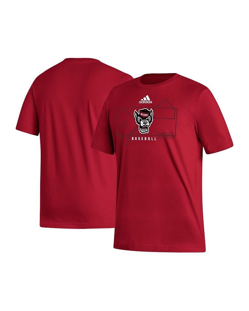 Men's Red NC State Wolfpack Locker Lines Baseball Fresh T-shirt $16.40 T-Shirts