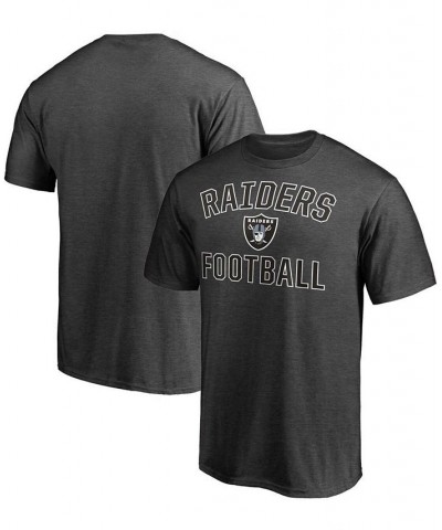 Men's Heathered Charcoal Las Vegas Raiders Victory Arch T-shirt $13.33 T-Shirts