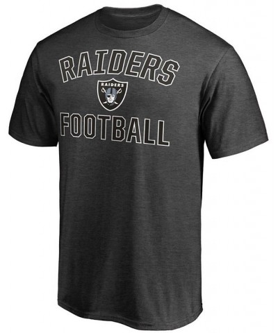 Men's Heathered Charcoal Las Vegas Raiders Victory Arch T-shirt $13.33 T-Shirts