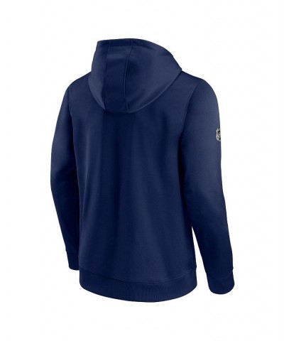 Men's Branded Navy St. Louis Blues Authentic Pro Travel and Training Full-Zip Hoodie $50.70 Sweatshirt