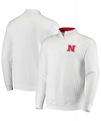 Men's White Nebraska Huskers Tortugas Logo Quarter-Zip Jacket $27.00 Sweatshirt