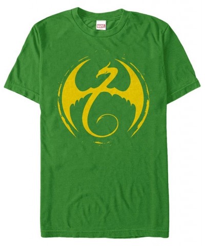 Marvel Men's Iron Fist Dragon Crest Short Sleeve T-Shirt Green $15.40 T-Shirts