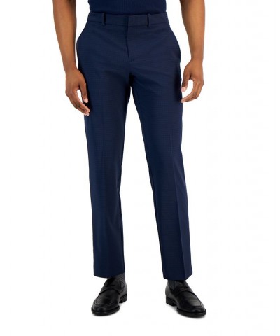 Men's Modern-Fit Stretch Resolution Dress Pants Blue $24.07 Pants