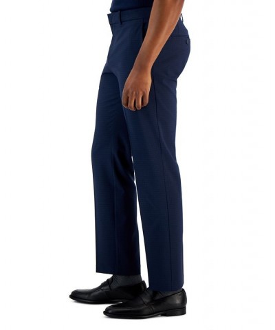 Men's Modern-Fit Stretch Resolution Dress Pants Blue $24.07 Pants