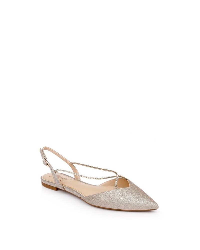 Women's Alanna Evening Flats White $49.98 Shoes