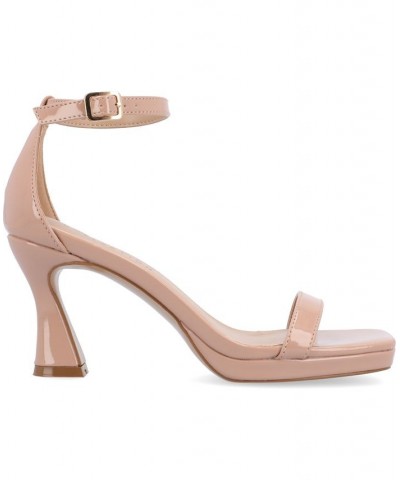 Women's Jeanne Platform Heel Tan/Beige $46.00 Shoes