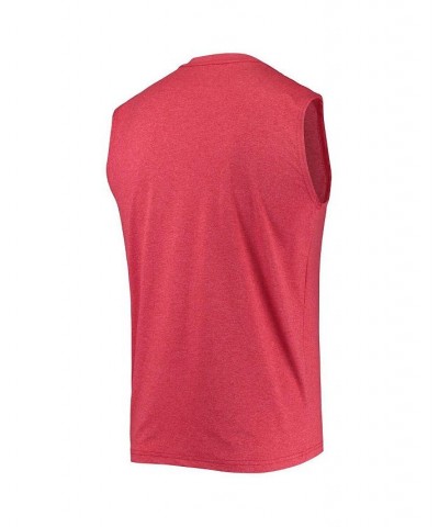 Men's Heathered Red Cleveland Guardians Muscle Tank Top $22.50 T-Shirts