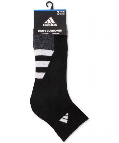 3-Pk. Men's Cushioned Quarter Socks Gray $10.86 Socks