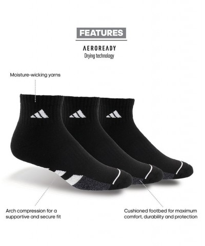 3-Pk. Men's Cushioned Quarter Socks Gray $10.86 Socks