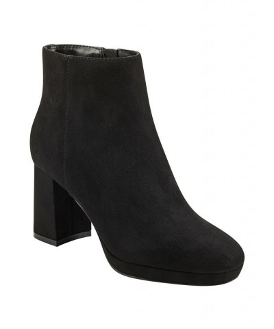 Women's Colleen Platform Booties Black $63.94 Shoes