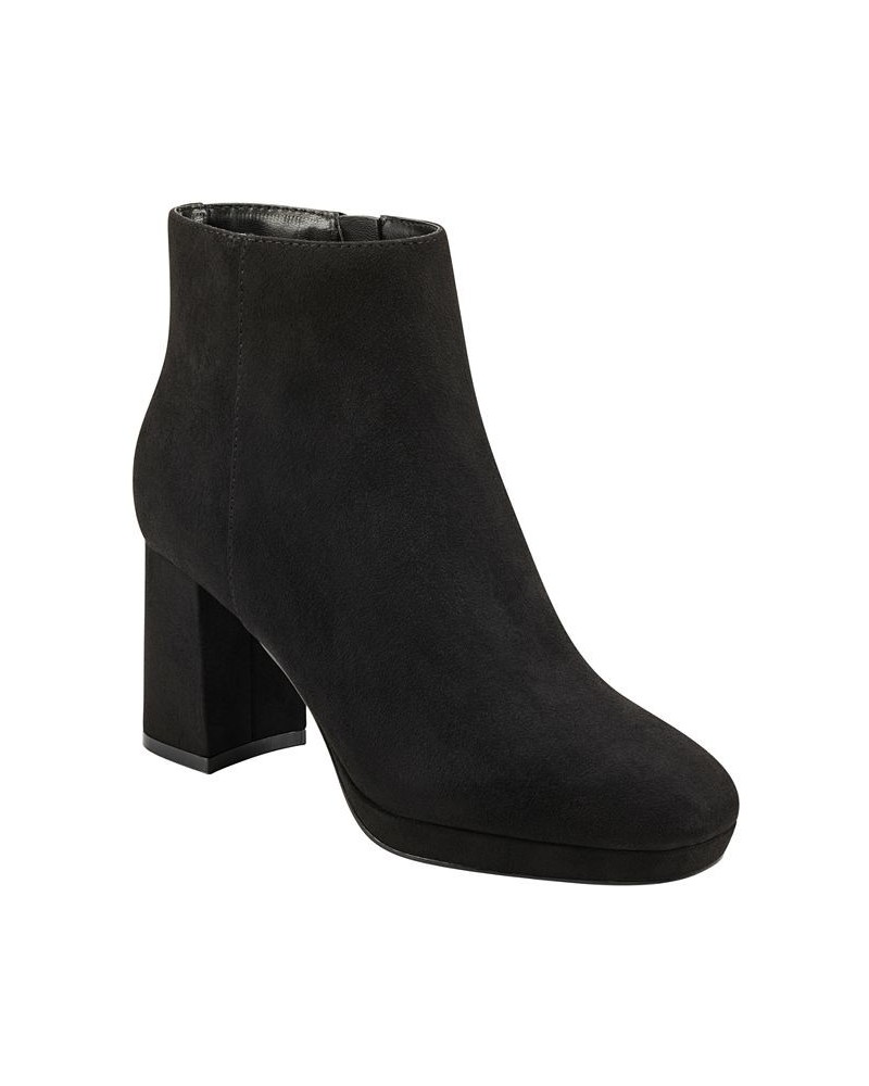 Women's Colleen Platform Booties Black $63.94 Shoes