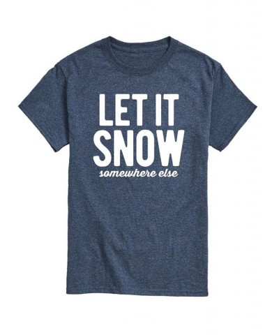 Men's Let It Snow Short Sleeve T-shirt Blue $20.29 T-Shirts