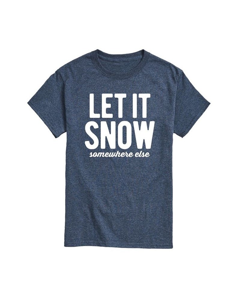 Men's Let It Snow Short Sleeve T-shirt Blue $20.29 T-Shirts