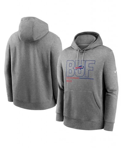 Men's Heathered Gray Buffalo Bills City Code Club Fleece Pullover Hoodie $35.70 Sweatshirt