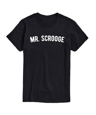 Men's Mr Scrooge Short Sleeve T-shirt Black $19.94 T-Shirts