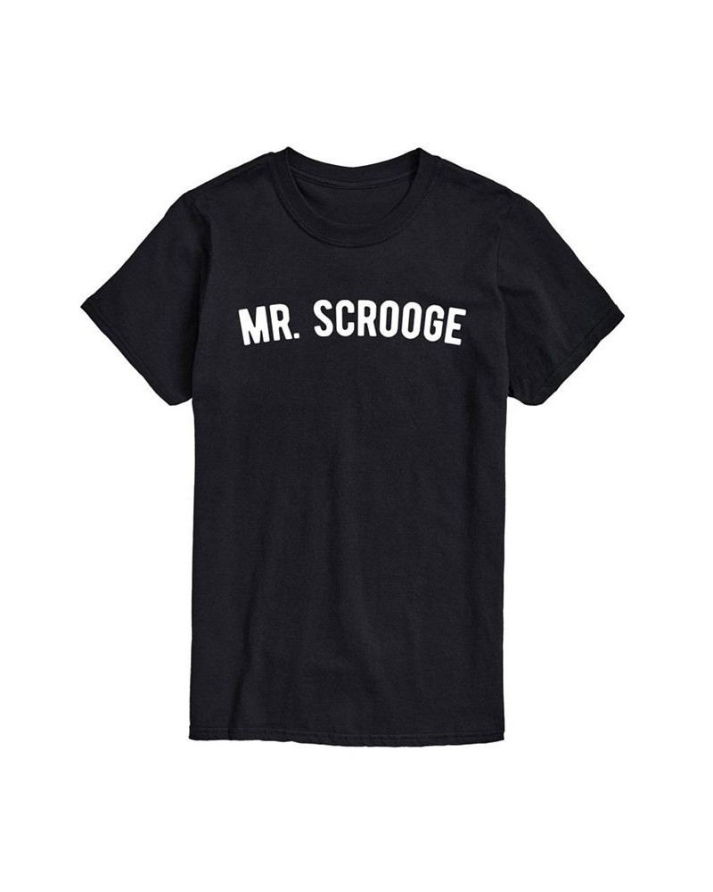 Men's Mr Scrooge Short Sleeve T-shirt Black $19.94 T-Shirts