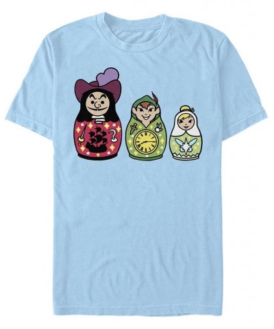 Men's Matryoshka Pan Short Sleeve Crew T-shirt Blue $18.89 T-Shirts