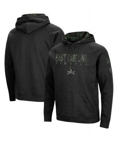 Men's Black ECU Pirates OHT Military-Inspired Appreciation Camo Pullover Hoodie $33.00 Sweatshirt