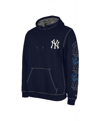 Men's Navy New York Yankees Team Split Pullover Hoodie $42.90 Sweatshirt