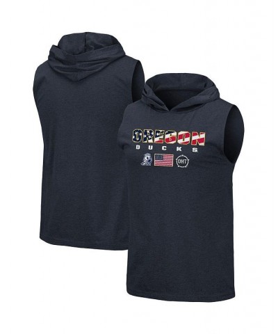 Men's Navy Oregon Ducks OHT Military-Inspired Appreciation Americana Hoodie Sleeveless T-shirt $26.99 T-Shirts