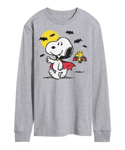 Men's Peanuts Snoopy Vampire T-shirt Gray $22.35 T-Shirts