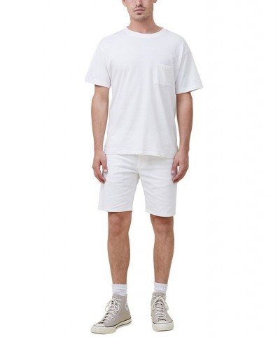 Men's Straight Denim Shorts White $24.75 Shorts