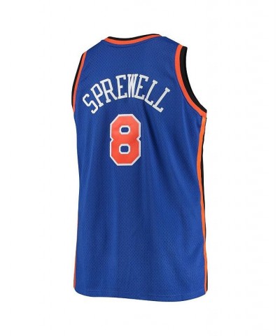 Men's Latrell Sprewell Blue New York Knicks Big and Tall Hardwood Classics Jersey $46.00 Jersey