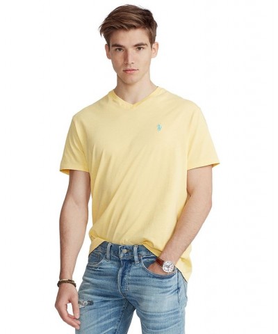 Men's Classic-Fit Jersey V-Neck T-Shirt Yellow $26.65 T-Shirts