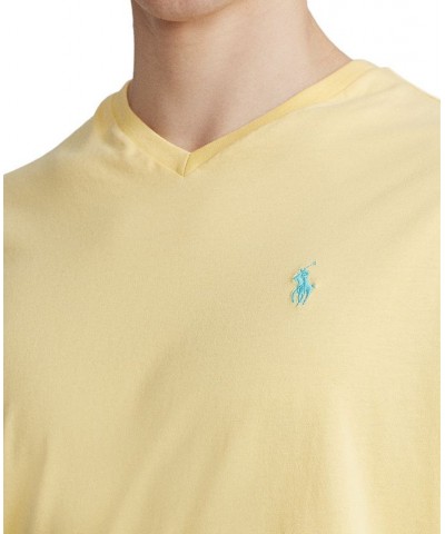 Men's Classic-Fit Jersey V-Neck T-Shirt Yellow $26.65 T-Shirts