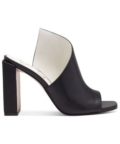 Women's Messia Asymmetrical Mules Black $54.00 Shoes