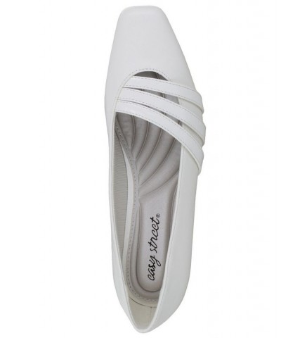 Entice Women's Squared Toe Pumps White $28.70 Shoes